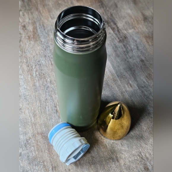 Copper And Gold Bullet-Shaped Thermos Tumbler - Picture 2 of 3